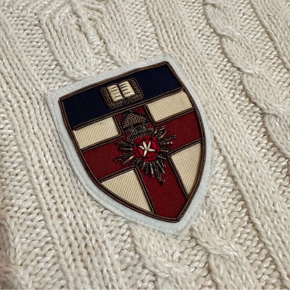 Ralph Lauren Purple Label Hand Knit Cable Knit Sweater RARE 🔥